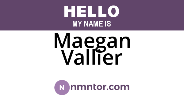Maegan Vallier