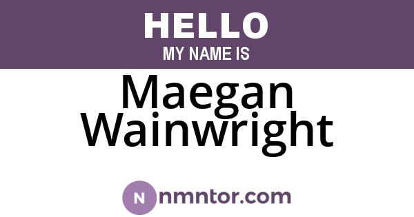 Maegan Wainwright