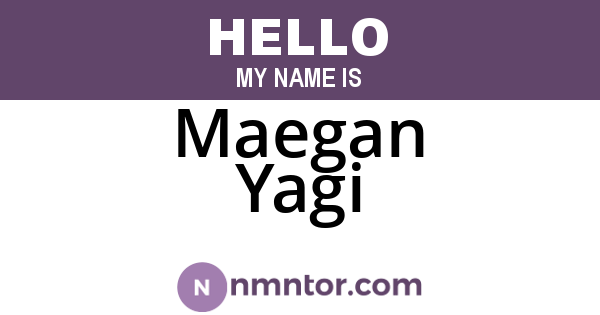 Maegan Yagi