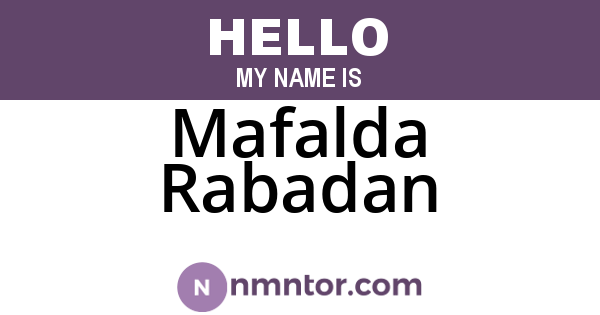 Mafalda Rabadan