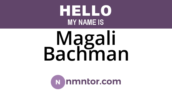 Magali Bachman