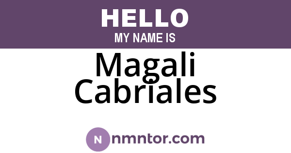 Magali Cabriales