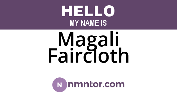 Magali Faircloth