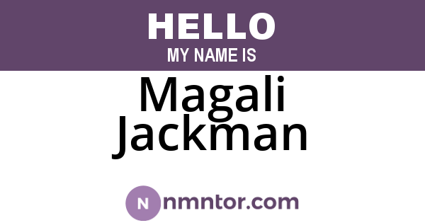 Magali Jackman