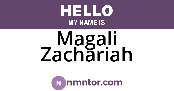 Magali Zachariah