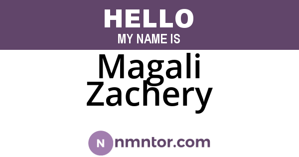 Magali Zachery