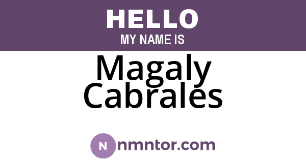 Magaly Cabrales