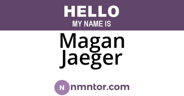Magan Jaeger