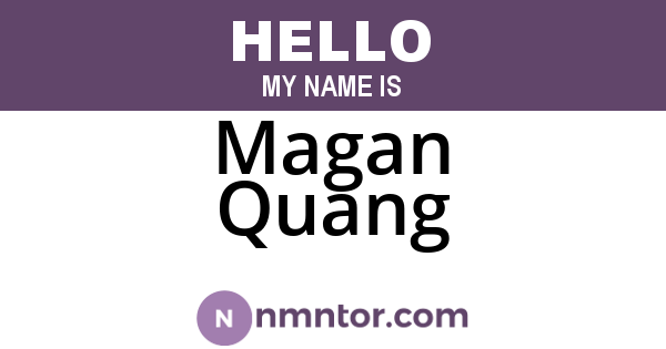 Magan Quang