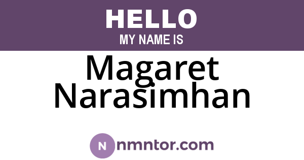 Magaret Narasimhan