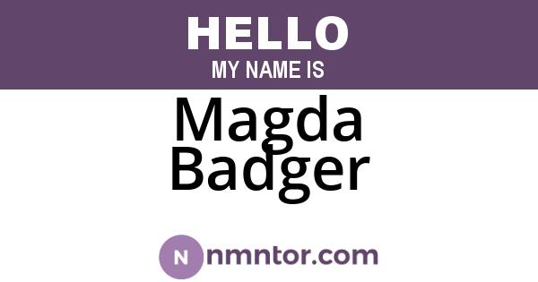 Magda Badger