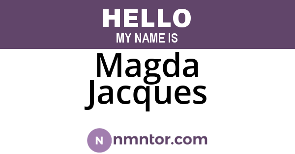 Magda Jacques
