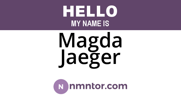 Magda Jaeger