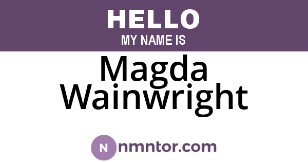 Magda Wainwright