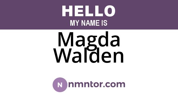 Magda Walden