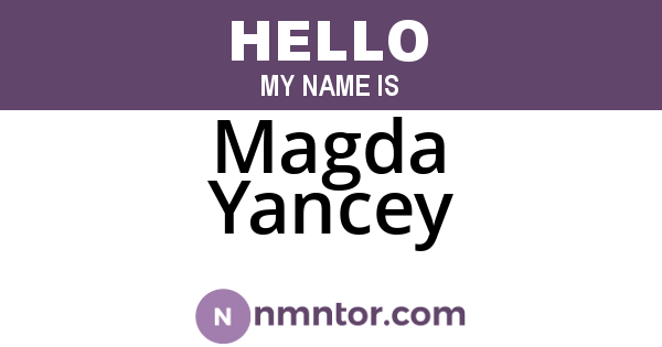 Magda Yancey