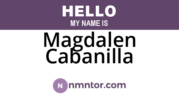 Magdalen Cabanilla