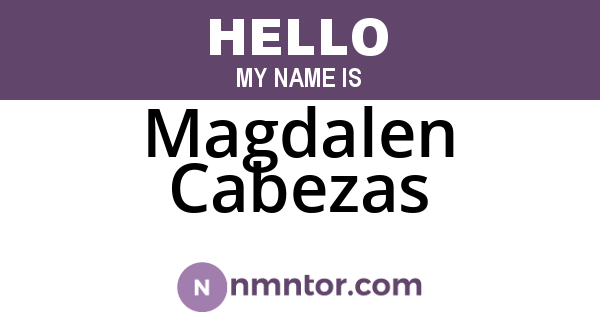 Magdalen Cabezas