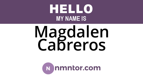 Magdalen Cabreros