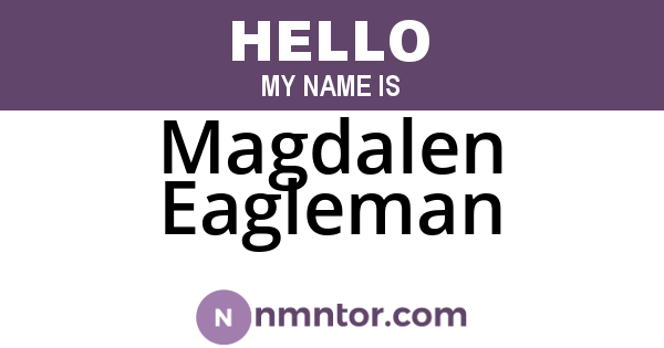 Magdalen Eagleman