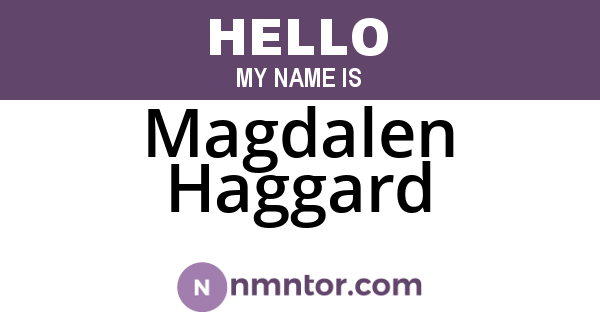 Magdalen Haggard