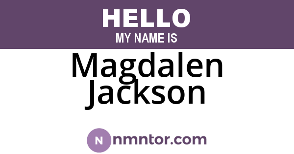 Magdalen Jackson