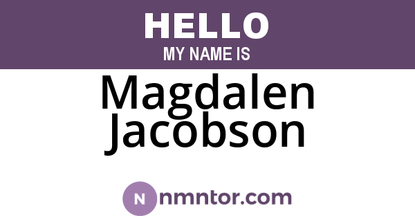 Magdalen Jacobson