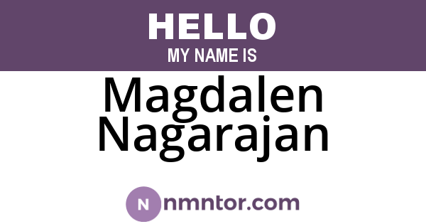 Magdalen Nagarajan