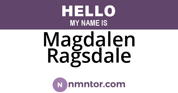 Magdalen Ragsdale