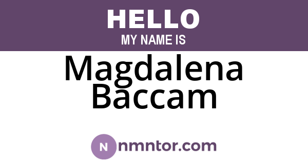 Magdalena Baccam