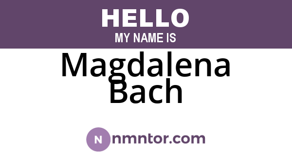 Magdalena Bach