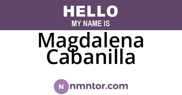 Magdalena Cabanilla