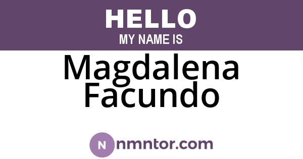 Magdalena Facundo