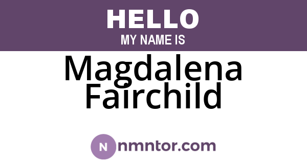 Magdalena Fairchild