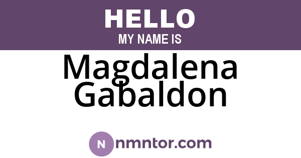 Magdalena Gabaldon