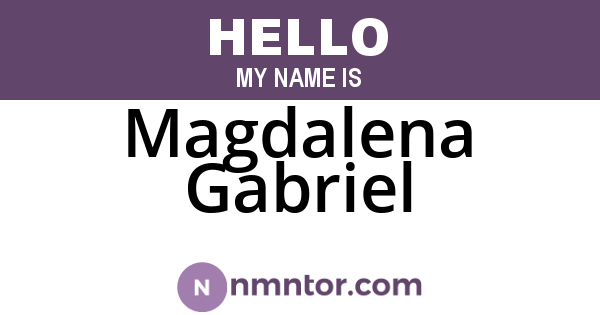 Magdalena Gabriel