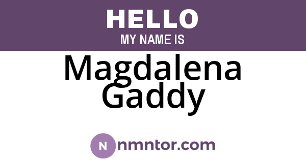 Magdalena Gaddy