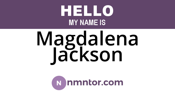 Magdalena Jackson