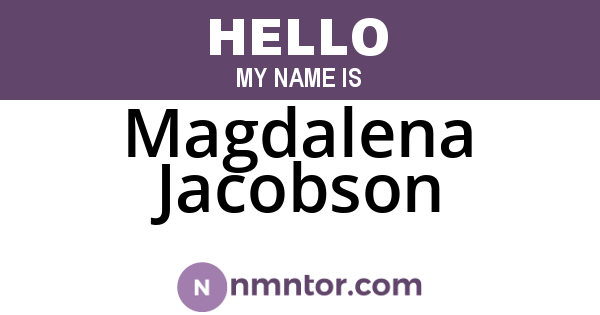 Magdalena Jacobson