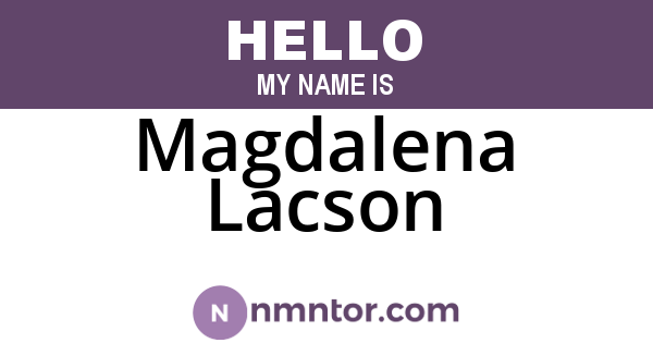 Magdalena Lacson