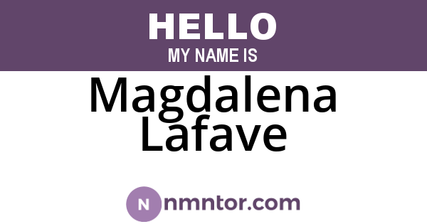 Magdalena Lafave