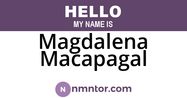 Magdalena Macapagal