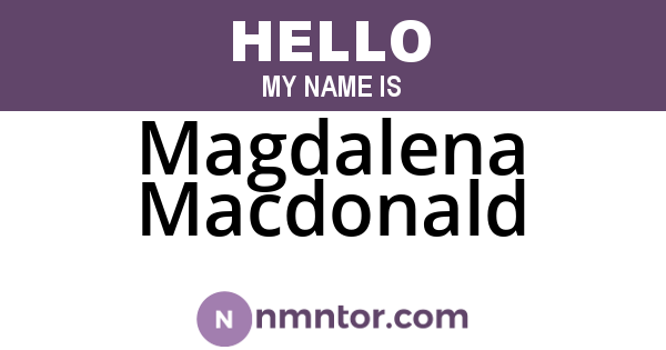 Magdalena Macdonald