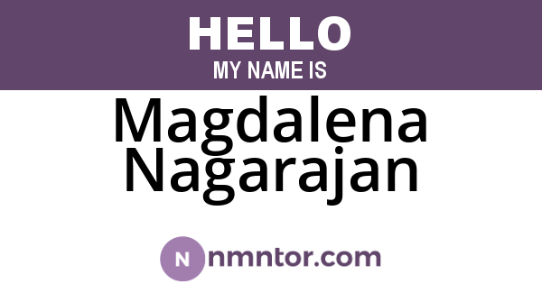 Magdalena Nagarajan