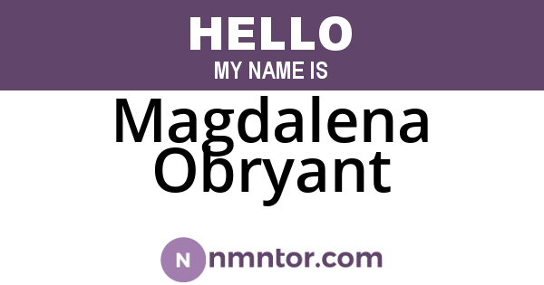 Magdalena Obryant