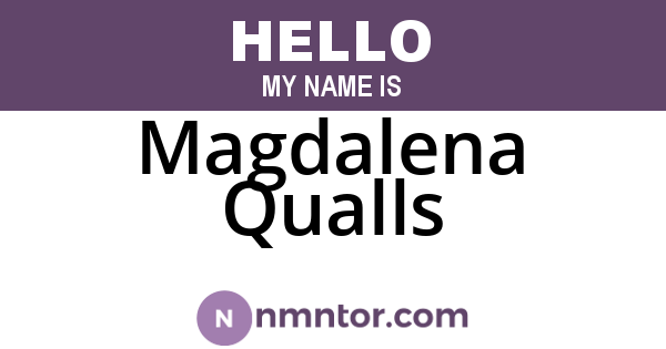 Magdalena Qualls