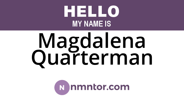 Magdalena Quarterman