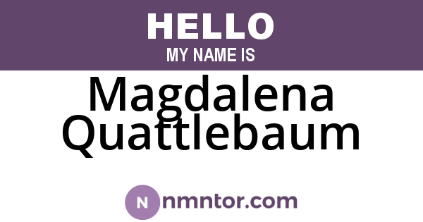 Magdalena Quattlebaum