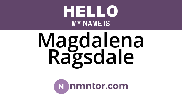 Magdalena Ragsdale