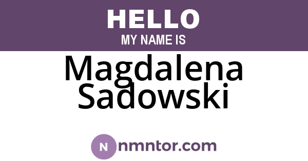 Magdalena Sadowski